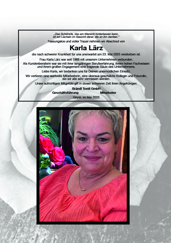 Nachruf Karla Lärz 