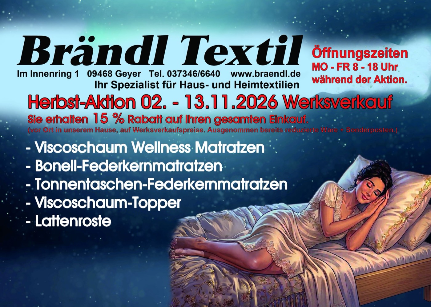 Herbst-Aktion Werksverkauf